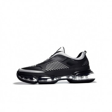 Prada 2019 Mens Casual Logo Leather  Two-tone Runner  