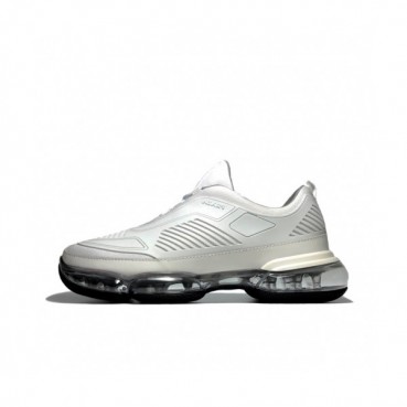 Prada 2019 Mens Casual Logo Leather  Two-tone Runner  