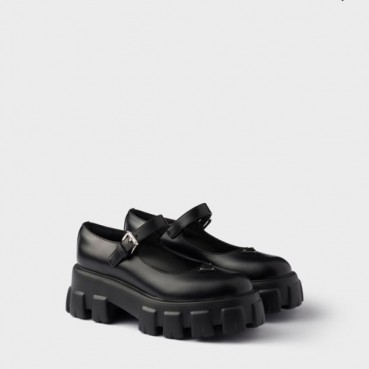 프라다 여성 브러시드 가죽 모놀리스 메리 제인 - Prada Womens Brushed Leather Monolith Mary Jane 