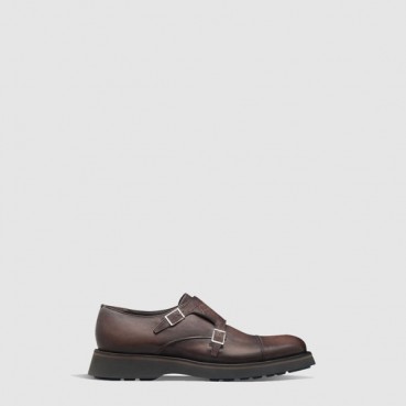 벨루티 남성 알레시오 스크리토 레더 더블 몽크 - Berluti Mens Alessio Scritto Leather Double Monk 