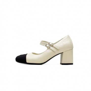 샤넬 여성 메리제인 구두 - Chanel Womens White Shoes 