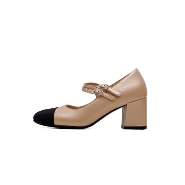 샤넬 여성 메리제인 구두 - Chanel Womens Beige Shoes 