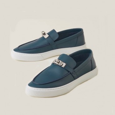 에르메스 남/녀 네이비 로퍼 - Hermes Unisex Navy Loafer 