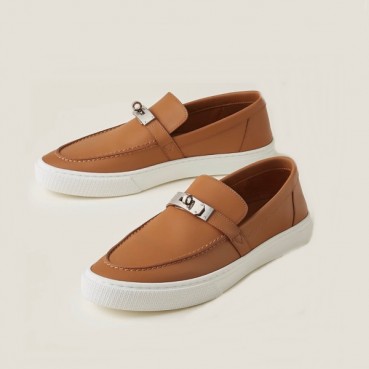에르메스 남/녀 카멜 로퍼 - Hermes Unisex Camel Loafer 
