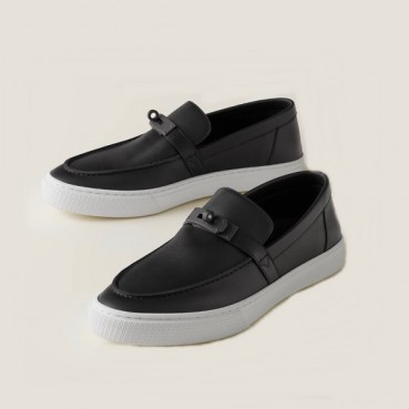 에르메스 남/녀 블랙 로퍼 - Hermes Unisex Black Loafer 