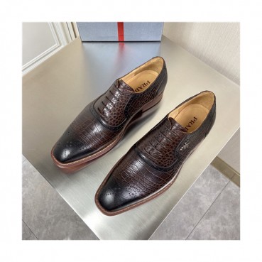 Prada 2021 Men's Leather Oxford Shoes,PRAS0817 - 프라다 2021 남성용 레더 옥스퍼드 슈즈,Size(240
