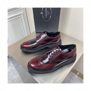 Prada 2021 Men's Leather Derby Shoes,PRAS0813 - 프라다 2021 남성용 레더 더비슈즈,Size(240