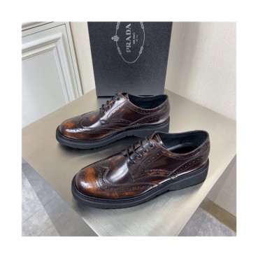 Prada 2021 Men's Leather Derby Shoes,PRAS0812 - 프라다 2021 남성용 레더 더비슈즈,Size(240