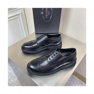 Prada 2021 Men's Leather Derby Shoes,PRAS0811 - 프라다 2021 남성용 레더 더비슈즈,Size(240
