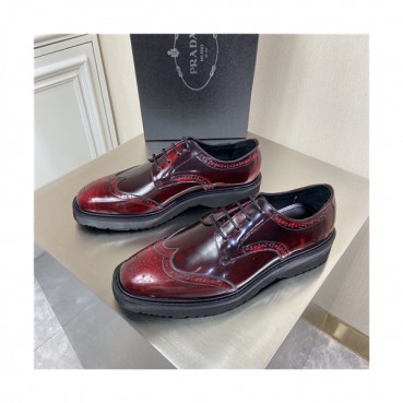 Prada 2021 Men's Leather Derby Shoes,PRAS0808 - 프라다 2021 남성용 레더 더비슈즈,Size(240