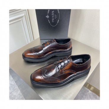 Prada 2021 Men's Leather Derby Shoes,PRAS0807 - 프라다 2021 남성용 레더 더비슈즈,Size(240