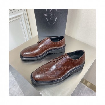 Prada 2021 Men's Leather Derby Shoes,PRAS0806 - 프라다 2021 남성용 레더 더비슈즈,Size(240