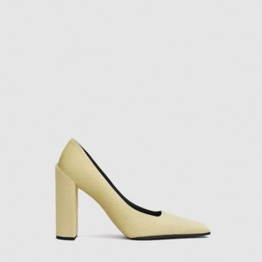 알라이아 여성 스퀘어 헤어카프 펌프스 - Alaia Womens Square Hair Calf Pumps 