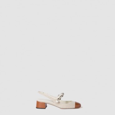 미우미우 여성 가죽 슬링백 펌프스 - Miu Miu Womens Leather Slingback Pumps 