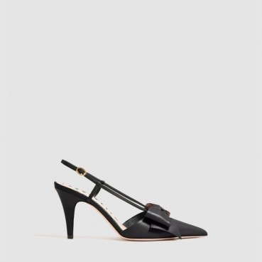 발렌티노 여성 보와우 무아레 패브릭 슬링백 펌프스 - Valentino Womens Bowaou Moire Fabric Slingback Pumps 