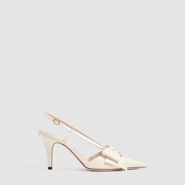 발렌티노 여성 보와우 무아레 패브릭 슬링백 펌프스 - Valentino Womens Bowaou Moire Fabric Slingback Pumps 