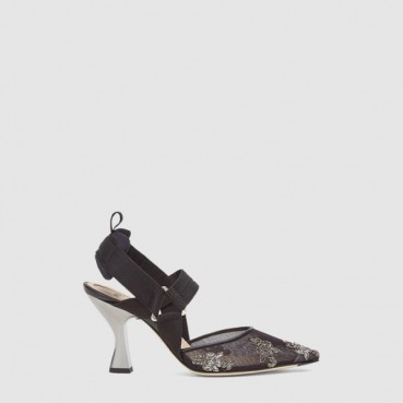 펜디 여성 콜리브리 하이 힐 슬링백 - Fendi Womens Colibri High Heel Slingback 
