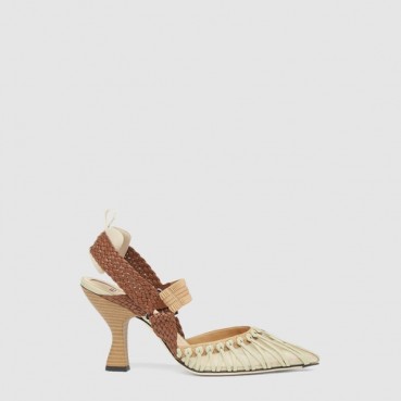펜디 여성 콜리브리 하이 힐 슬링백 - Fendi Womens Colibri High Heel Slingback 