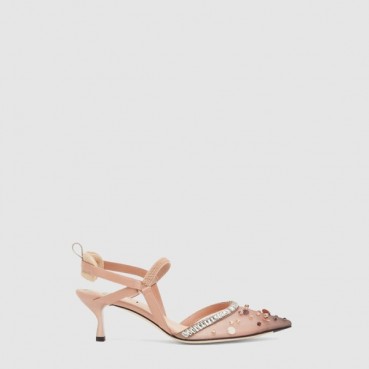 펜디 여성 콜리브리 미디엄 힐 슬링백 - Fendi Womens Colibri Medium Heel Slingback 