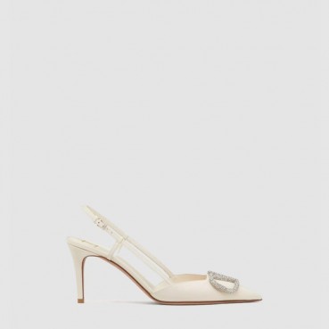 발렌티노 여성 브이로고 시그니처 슬링백 펌프스 - Valentino Womens Calfskin V