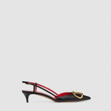 발렌티노 여성 브이로고 시그니처 슬링백 펌프스 - Valentino Womens Calfskin V