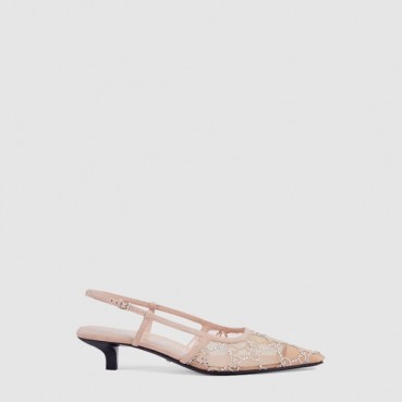 구찌 여성 GG 크리스털 슬링백 펌프스 - Gucci Womens GG Crystal Slingback Pumps 