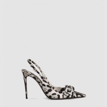 돌체앤가바나 여성 리본 새틴 슬링백 - Dolce&Gabbana Womens Satin Slingback With Ribbon 