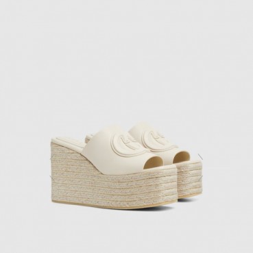 구찌 여성 GG 웨지힐 뮬 - Gucci Womens GG Wedge Heel Mules 