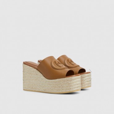 구찌 여성 GG 웨지힐 뮬 - Gucci Womens GG Wedge Heel Mules 