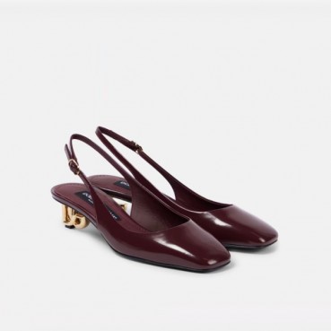 돌체앤가바나 여성 에나멜 슬링백 - Dolce&Gabbana Womens Enamel Slingback 