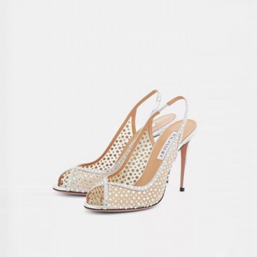 아쿠아주라 여성 크리스탈 슬링백 - Aquazzura Womens Crystal Slingback 