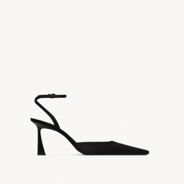 입생로랑 여성 블랙 슬링백 - Saint Laurent Womens Black Slingback 