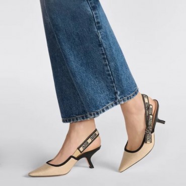 디올 여성 JADIOR 슬링백 펌프스 - Dior Womens Black Pumps 
