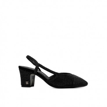 샤넬 여성 미들힐 슬링백 - Chanel Womens Cubic Slingback 