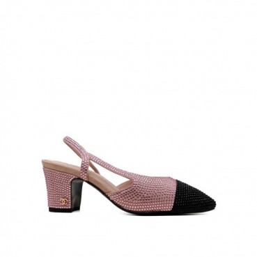 샤넬 여성 미들힐 슬링백 - Chanel Womens Cubic Slingback 