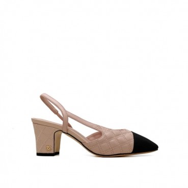 샤넬 여성 미들힐 슬링백 - Chanel Womens Pink Slingback 