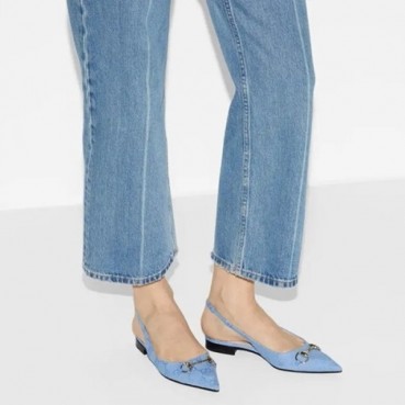 구찌 여성 홀스빗 슬링백 - Gucci Women Horsebit Slingback 
