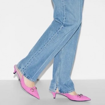 구찌 여성 홀스빗 슬링백 - Gucci Women Horsebit Slingback 