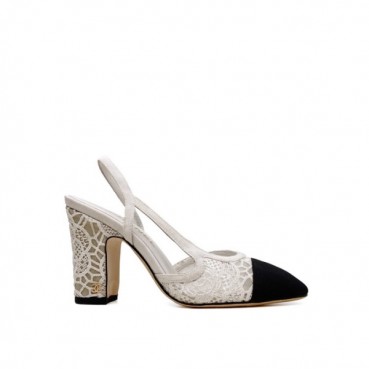샤넬 여성 하이힐 슬링백 - Chanel Womens White Slingback 