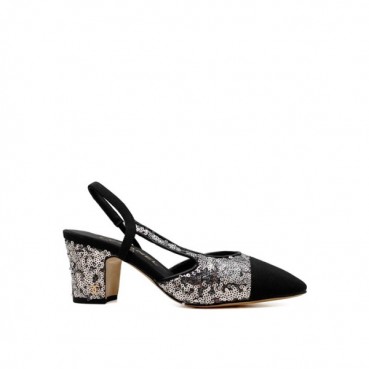 샤넬 여성 미들힐 슬링백 - Chanel Womens Glitter Slingback 