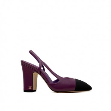 샤넬 여성 하이힐 슬링백 - Chanel Womens Purple Slingback 