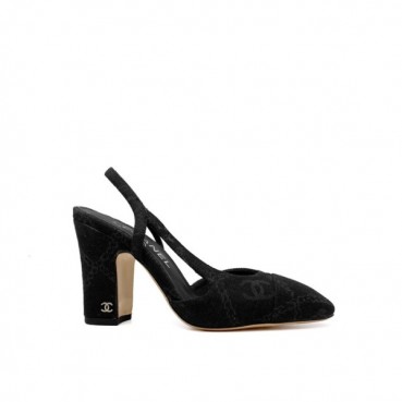 샤넬 여성 하이힐 슬링백 - Chanel Womens Black Slingback 