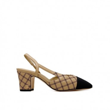 샤넬 여성 미들힐 슬링백 - Chanel Womens Beige Slingback 