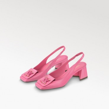 루이비통 여성 핑크 슬링백 - Louis vuitton Womens Pink Slingback 