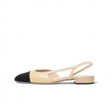 샤넬 여성 미들힐 슬링백 - Chanel Womens Beige Slingback 