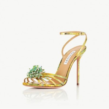 아쿠아주라 여성 옐로우 하이힐 - Aquazzura Womens Yellow High