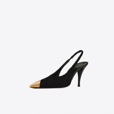 입생로랑 여성 블랙 슬링백 - Saint Laurent Womens Black Sandals 