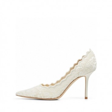 지미츄 여성 화이트 펌프스 - Jimmy Choo Womens White Pumps 