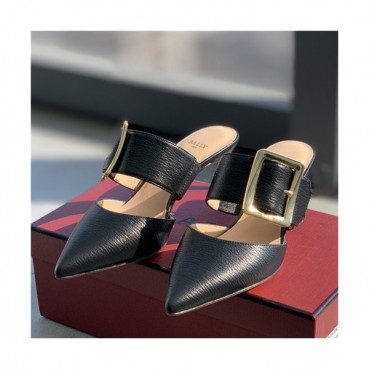 Bally 2021 Women's Leather High Heel Mule,BALS0179 - 발리 2021 여성용 레더 하이힐 뮬,Size(225
