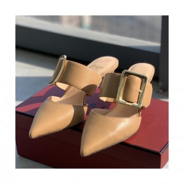 Bally 2021 Women's Leather High Heel Mule,BALS0178 - 발리 2021 여성용 레더 하이힐 뮬,Size(225
